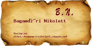 Bagaméri Nikolett névjegykártya